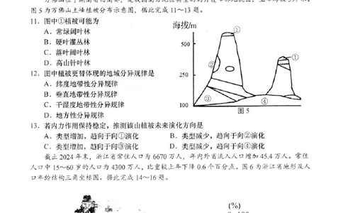 2025届江苏省如皋市高三适应性调研考试历史试卷（三）地理（含答案）_2025年5月_250523江苏省南通市如皋市2025届高三下学期高考适应性考试（三）（如皋3.5模）（全科）