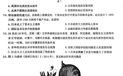 2025届江西省赣州市高三下学期摸底考试（一模）历史试题_2025年3月_250311江西省赣州市2025届高三下学期3月一模考试（全科）_2025届江西省赣州市高三下学期一模历史
