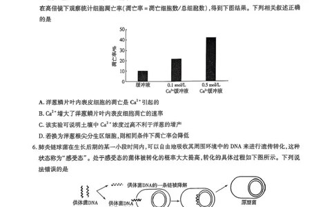 &ldquo;天一大联考&middot;齐鲁名校教研共同体&ldquo;2024-2025学年（下）高三年级开学质量检测生物试题+答案_2025年2月
