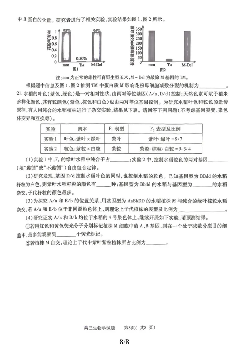 2025-2026学年普通高中高三第一次教学质量检测生物_2025年10月_251030河南省信阳市2025-2026学年普通高中高三第一次教学质量检测（全科)_2025-2026学年普通高中高三第一次教学质量检测生物