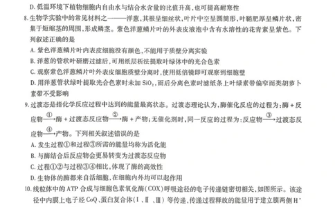 2025-2026学年普通高中高三第一次教学质量检测生物_2025年10月_251030河南省信阳市2025-2026学年普通高中高三第一次教学质量检测（全科)_2025-2026学年普通高中高三第一次教学质量检测生物