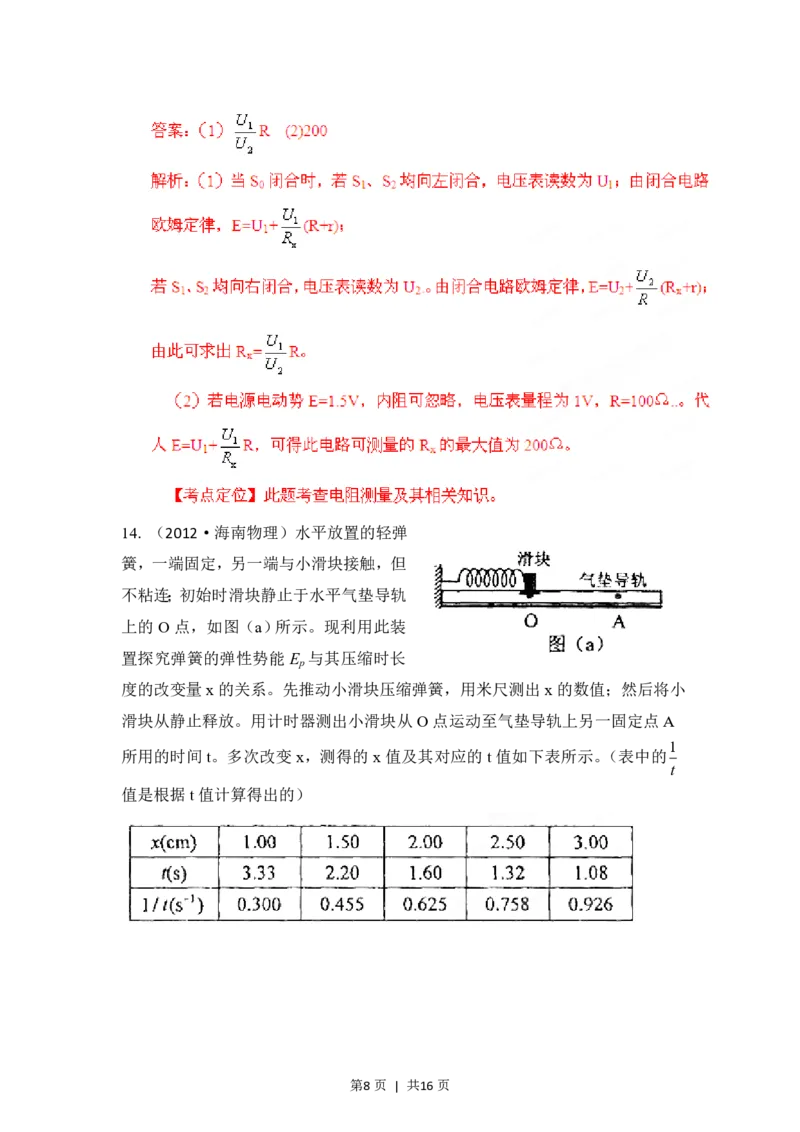 2012年高考物理试卷（海南）（解析卷）_物理历年高考真题_新&middot;PDF版2008-2025&middot;高考物理真题_物理（按省份分类）2008-2025_2008-2025&middot;（海南）物理高考真题