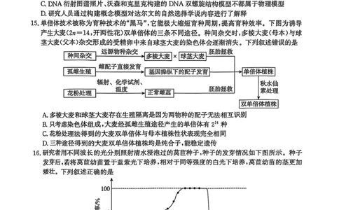 2025届河北省沧州市沧衡八县联考高三下学期一模生物试题（含答案）_2025年3月_2503152025届河北省沧州市沧衡八县联考一模（全科）