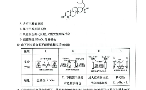 化学试卷-河南省天一大联考2025-2026学年（上）高三天一小高考（一）_2025年10月_251026天一大联考2025-2026学年(上)高三年级天一小高考(一)（全科）