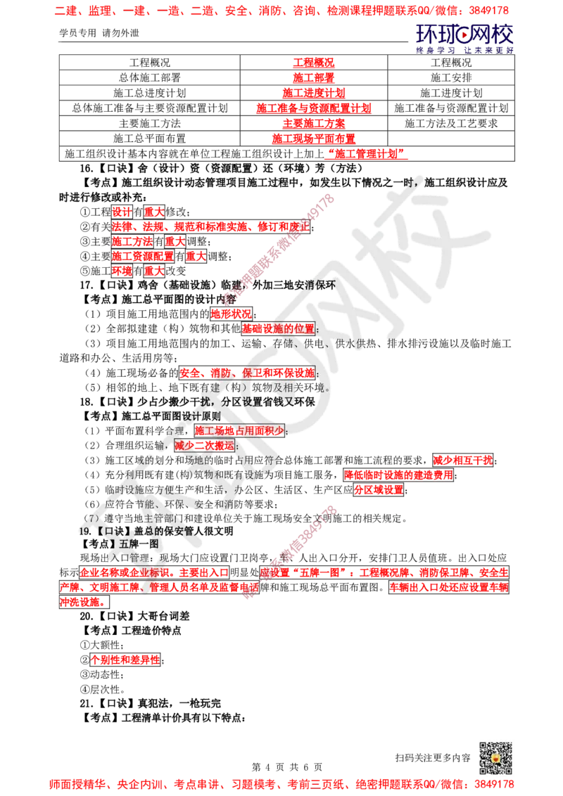 2025环球网校一级建造师《建筑工程管理与实务》急救口诀_2026年一级建造师_2026年一建建筑_2025年一建建筑SVIP_01-精华文档✿电子教材✿历年真题_67-建筑《考点急救口诀》HQ推荐
