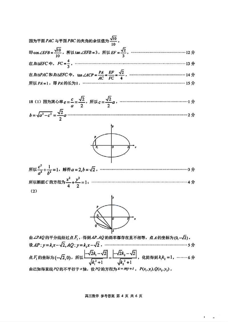 东莞揭阳韶关期末数学答案_2025年1月_250113广东省东莞市、揭阳市、韶关市2024-2025学年高三上学期期末考试_广东省东莞市、揭阳市、韶关市2024-2025学年高三上学期期末考试数学