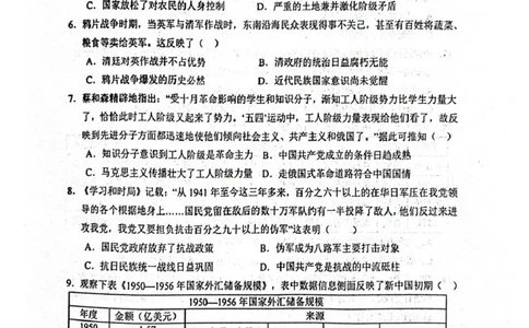 2025届江西省鹰潭市高三下学期第一次模拟考试历史试题（含答案）_2025年3月_250324江西省鹰潭市2024-2025学年高三下学期第一次模拟考试（全科）