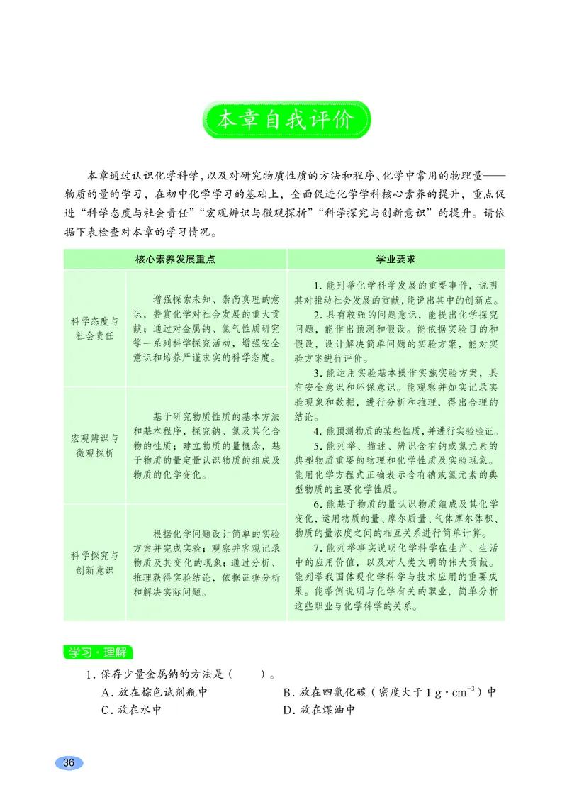鲁科版化学必修第一册高清教材_4-教培资料-26年最新资料-同步更新_初中高中教资_03科三专项（进去保存报考的学科即可）_02科三专项（笔记真题思维导图教学设计版本二）