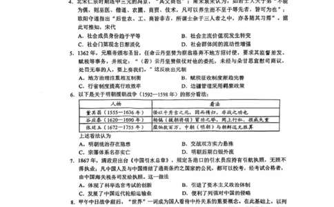 2025年广州市普通高中毕业班综合测试（一）历史试卷（含答案）_2025年3月_2503192025年广州市普通高中毕业班综合测试（一）（全科）