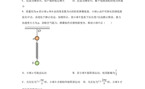 湖北2025年高考湖北卷物理高考真题文档版（含答案）_1.高考2025全国各省真题+答案_00.2025各省市高考真题及答案（按省份分类）_7、湖北卷（9科全）_4.物理