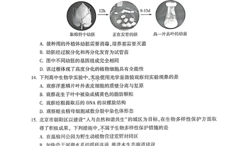 2025年北京市朝阳区高三二模-生物+答案_2025年5月_2505132025年北京市朝阳区高三二模（全科）