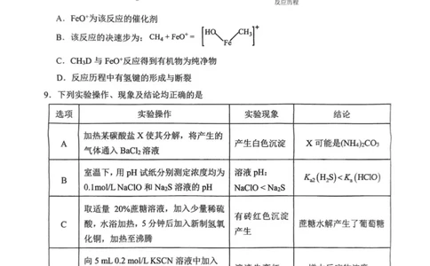 2025届重庆市西南大学附属中学高三下学期5月全镇模拟化学试题（含答案）_2025年5月_2505052025届重庆市西南大学附属中学高三下学期5月全真模拟