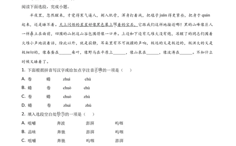 精品解析：山东省枣庄市2021年中考语文试题（解析版）_中考真题_1.语文中考真题2015-2024年_地区卷_山东省_山东枣庄语文10-22