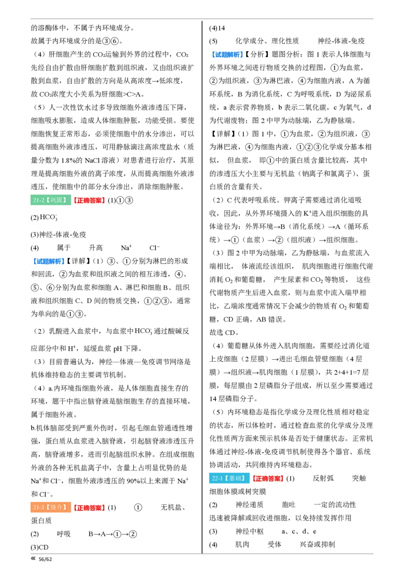 点石联考2025年10月高二生物巩固卷-答案(1)_1多考区联考_251025点石联考2025年10月高二巩固卷（全）