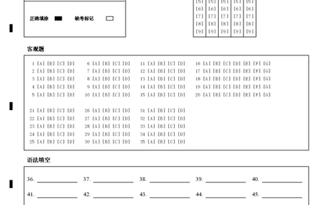 2023级高三第一学期阶段考试英语科试卷试题答题卡_2025年10月_251020广东省汕头市金山中学2025-2026学年高三上学期10月阶段考试（全科）