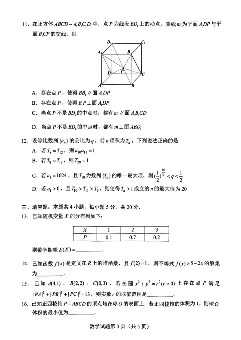 长沙高三适应性考试_2024届湖南省长沙市高三上学期新高考适应性考试_2024届湖南省长沙市高三上学期新高考适应性考试数学
