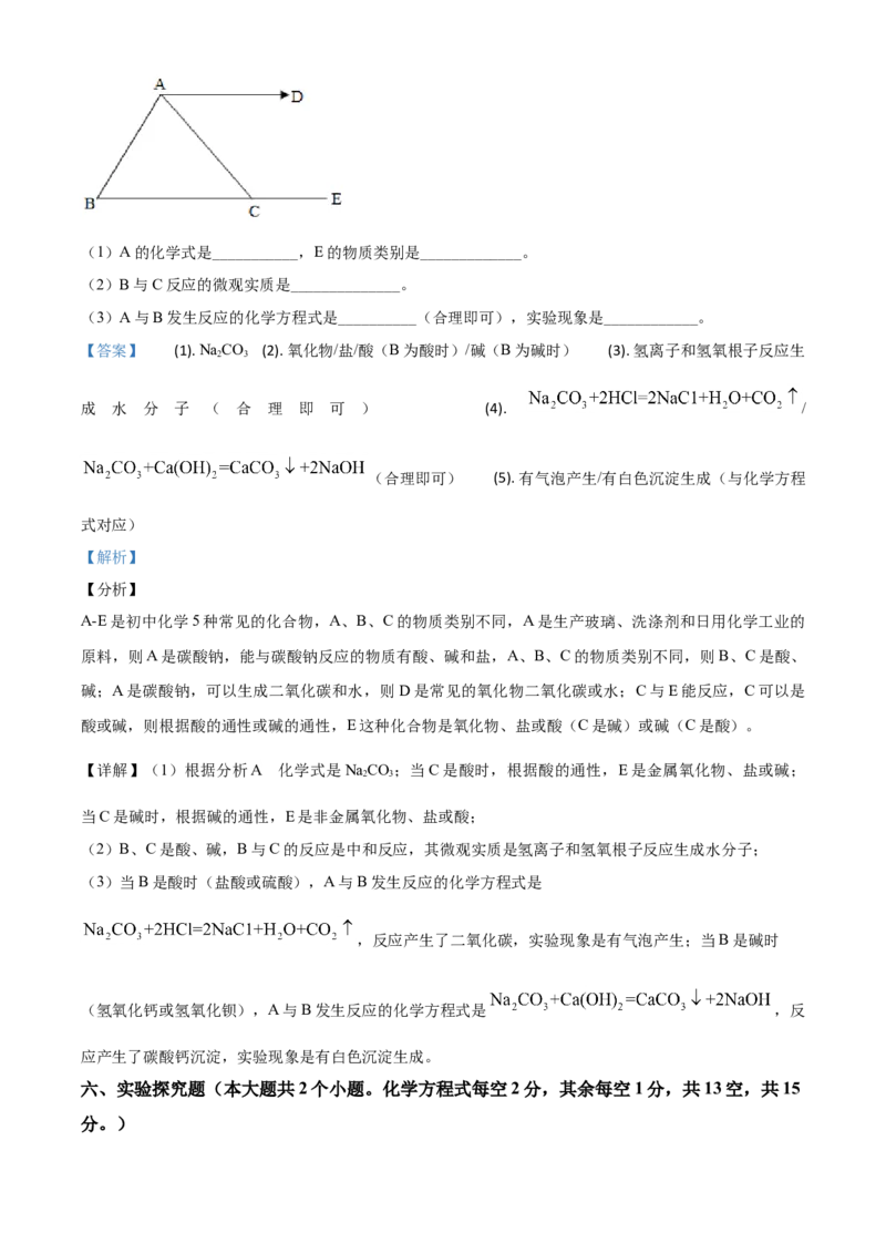 精品解析：山西省2020年中考化学试题（解析版）_中考真题_5.化学中考真题2015-2024年_2020中考化学真题（113份）_2020年中考真题精品解析化学（山西卷）精编word版