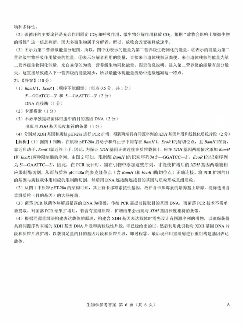 2025年太原市高三年级模拟考试（三）生物答案_2025年5月_250517山西省三重教育2025届高三5月押题考试（太原三模）(全科)