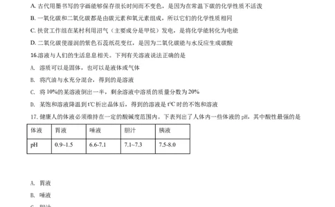 精品解析：湖南省衡阳市2020年中考化学试题（原卷版）_中考真题_5.化学中考真题2015-2024年_2020中考化学真题（113份）_2020年中考真题精品解析化学（湖南衡阳卷）精编word版