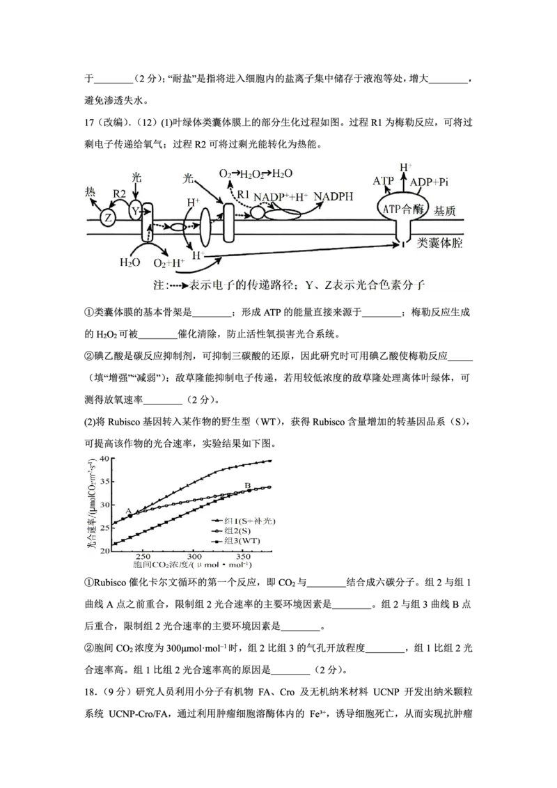 2025-2026学年上期五校十月联考生物_2025年10月_12026年试卷教辅资源等多个文件_251021重庆市2025-2026学年高三上期五校十月联考（全科）