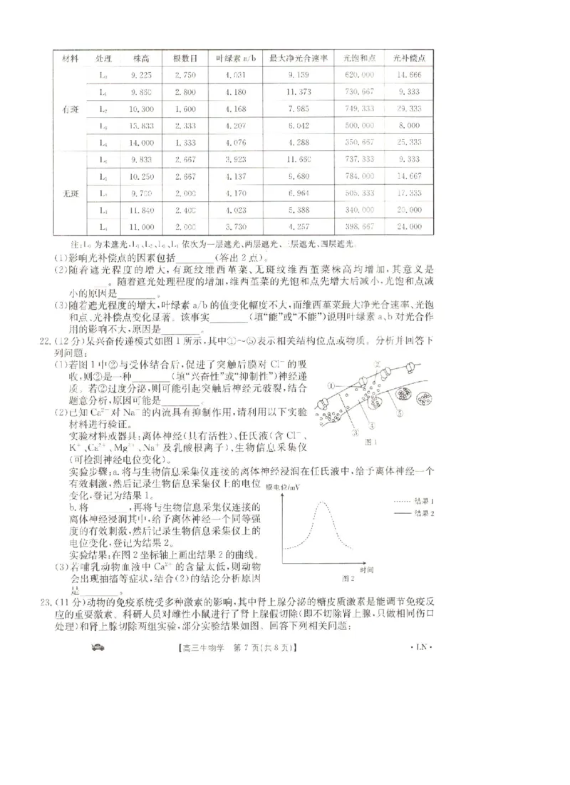 辽宁省抚顺市六校协作体2023-2024学年高三上学期期末考试生物试题_2024届金太阳高三1月大联考(辽宁、河北、云南)_河北辽宁高2024届高三1月金太阳大联考生物