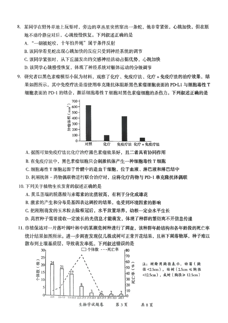 云南省曲靖市2024-2025学年高三年级第二次教学质量监测生物_2025年4月_250427云南省曲靖市2024-2025学年高三年级第二次教学质量监测（全科）