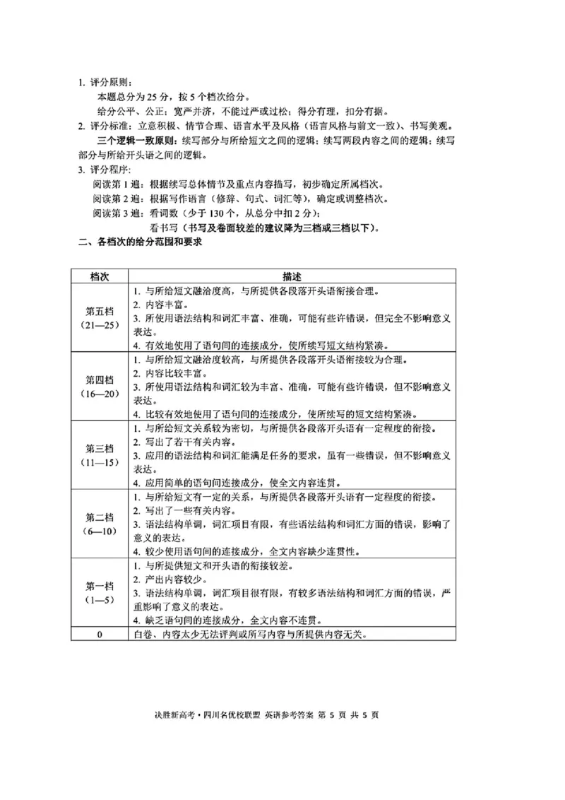决胜新高考&middot;四川名优校联盟2025届高三4月联考英语+答案_2025年4月_250403决胜新高考&middot;四川名优校联盟2025届高三4月联考