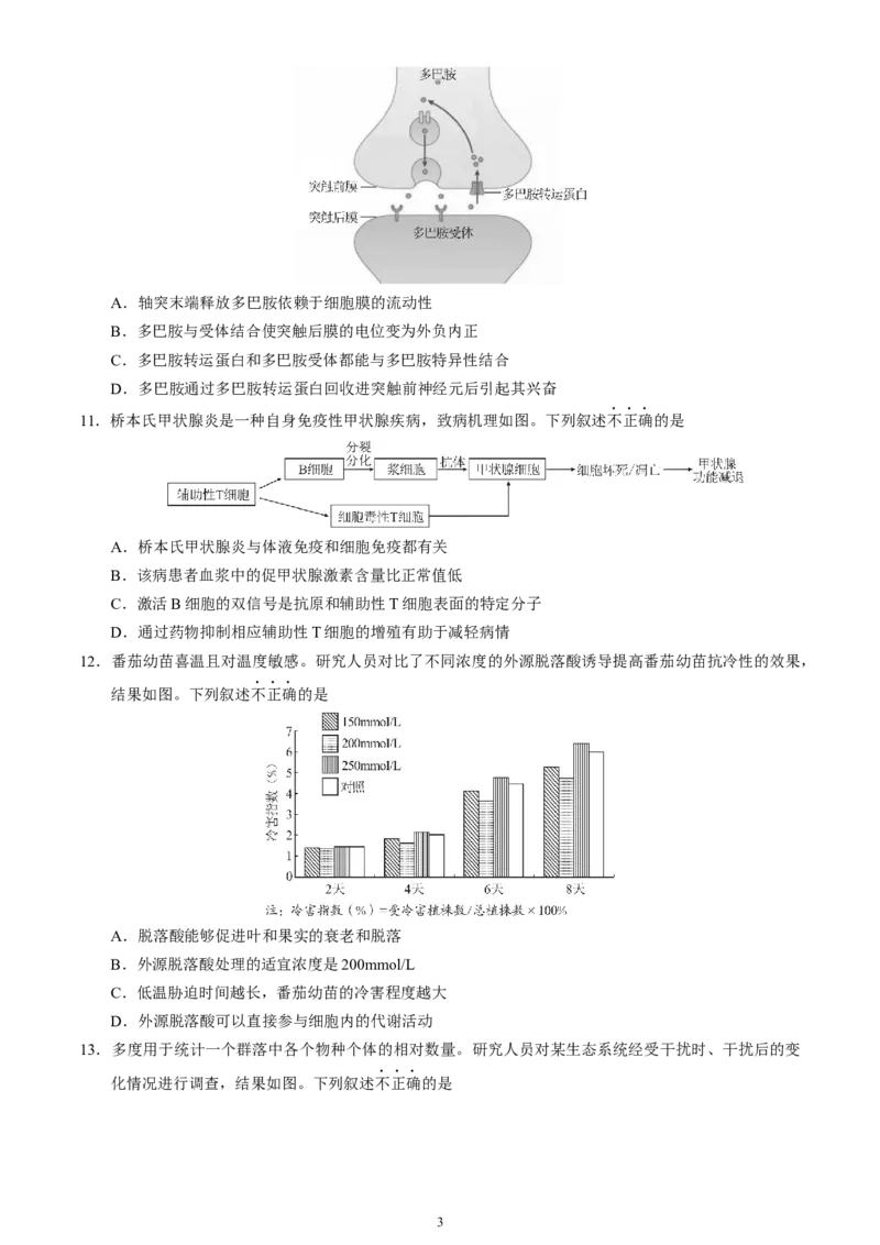 北京市丰台区2024-2025学年高三上学期期末考试生物试卷（含答案）_2025年1月_250112北京市丰台区2024-2025学年高三上学期期末考试