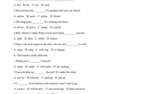 精品解析：河北省2018年中考英语试题（原卷版）_中考真题_3.英语中考真题2015-2024年_2018年全国中考YINGYU209份_2018年中考真题精品解析英语（河北卷）精编word版