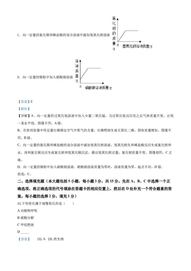 精品解析：江西省2020年中考化学试题（解析版）_中考真题_5.化学中考真题2015-2024年_2020中考化学真题（113份）_2020年中考真题精品解析化学（江西卷）精编word版