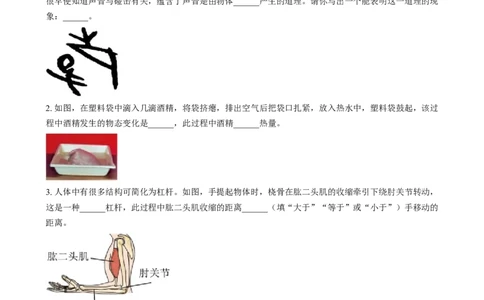 精品解析：2024年河南省中考物理试题（原卷版）_中考真题_4.物理中考真题2015-2024年_2024中考物理真题_精品解析：2024年河南省中考物理试题