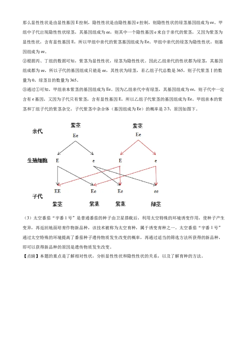 精品解析：山东省青岛市2020年中考生物试题（解析版）_中考真题_8.生物中考真题2015-2024年_2020生物真题74份_2020年中考真题解析生物(山东青岛卷)精编word版