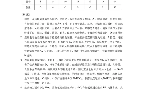 2025届云南三校高考备考实用性联考卷（七）化学答案_2025年3月_250324云南省三校2025届高三下学期3月高考备考实用性联考卷（七）（全科）