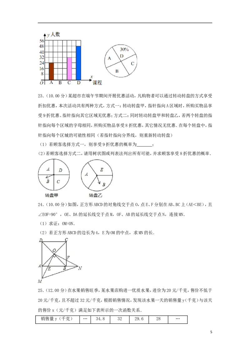 贵州省遵义市2018年中考数学真题试题（含解析）_中考真题_2.数学中考真题2015-2024年_2018年全国中考数学258份