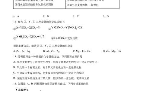精品解析：山东省聊城市2021年中考化学试题（原卷版）_中考真题_5.化学中考真题2015-2024年_地区卷_山东省_山东聊城化学10-21