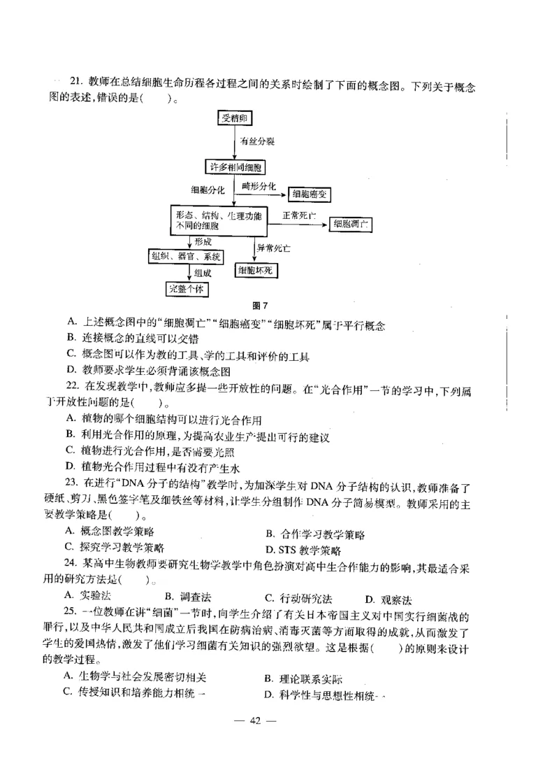 高中生物标准预测试卷题目6-10_4-教培资料-26年最新资料-同步更新_科一科二电子资料合集中小幼（笔记真题知识点汇总等）文件多，按需保存_各机构笔记合集（中小幼）推荐