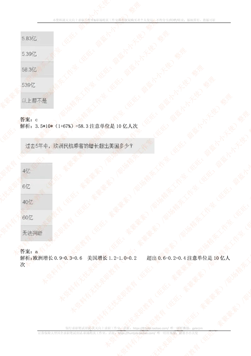 ceb（shl）-数字推理题（num）汇总及答案解析(1)_11、SH-1汇总_11、SH-1汇总_PWC重点内容（也适用于其他公司）_Numerical重点_突击题库
