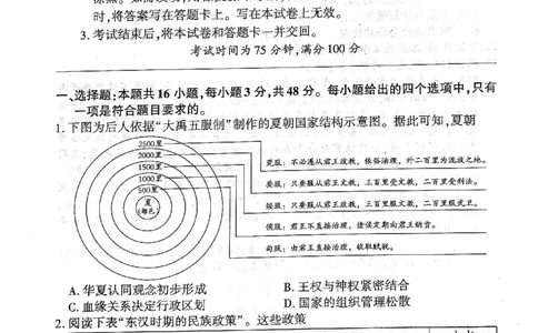 2025年辽宁百师联盟高三历史试题-3月_2025年3月_250305辽宁省百师联盟高三开年考试（全科）