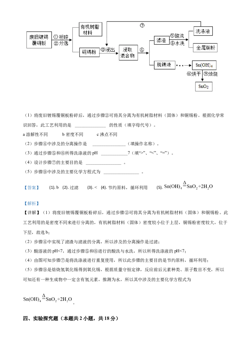 精品解析：湖南省株洲市2020年中考化学试题（解析版）_中考真题_5.化学中考真题2015-2024年_2020中考化学真题（113份）_2020年中考真题精品解析化学（湖南株洲卷）精编word版
