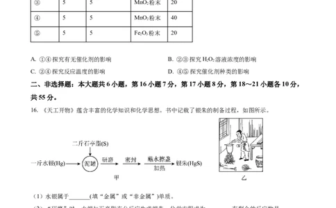 精品解析：2024年广东省中考化学真题（原卷版）_中考真题_5.化学中考真题2015-2024年_2024年中考化学真题_精品解析：2024年广东省中考化学真题