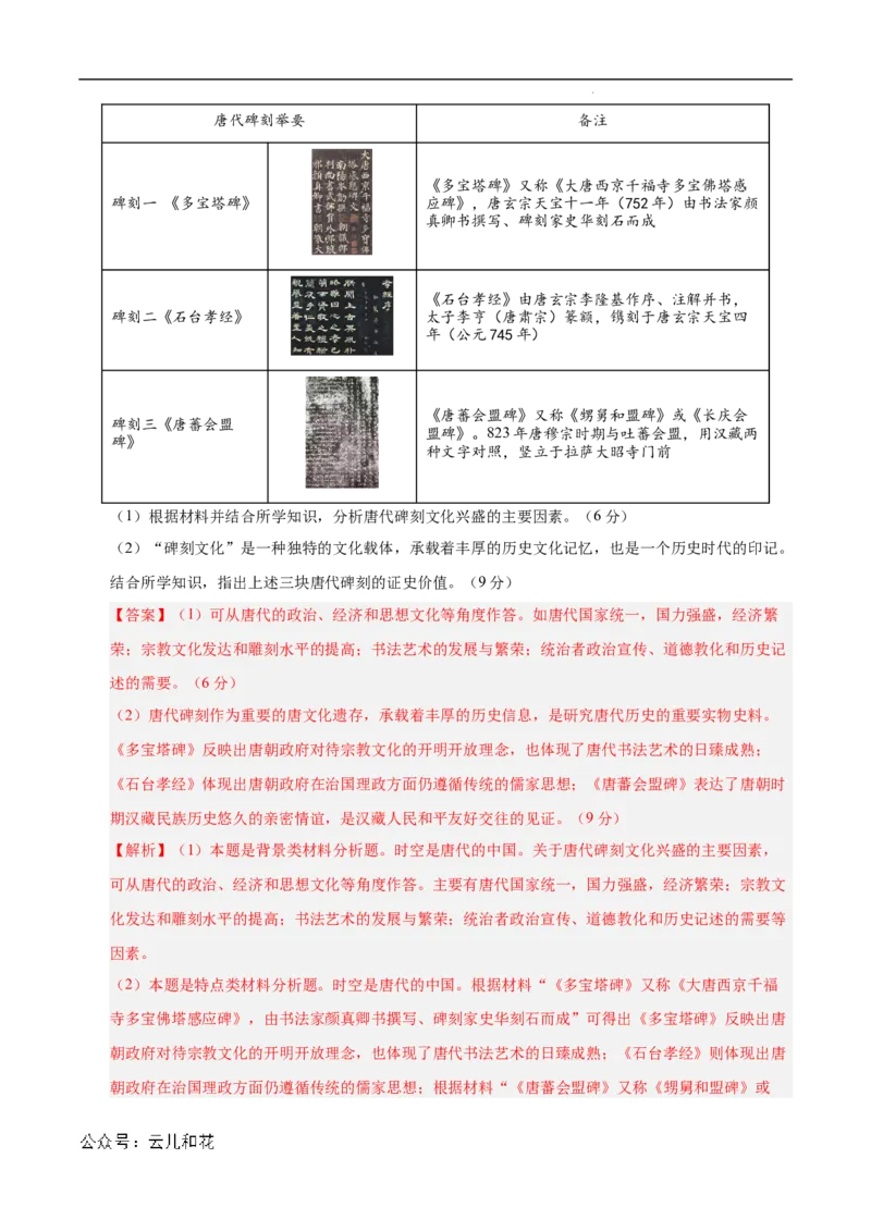 高一历史第一次月考卷（全解全析）（新八省通用）_1多考区联考试卷_0920（新八省专用）黄金卷：2024-2025学年高一上学期第一次月考（含答题卡word解析版）