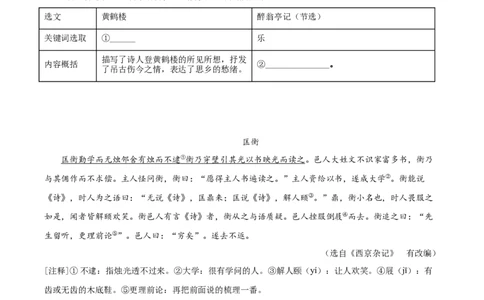 精品解析：山西省2020年中考语文试题（原卷版）_中考真题_1.语文中考真题2015-2024年_2020全国多省多地中考语文真题96份_语文真题2020_2020年中考真题精品解析语文（山西卷）精编word版