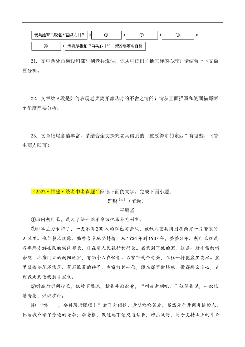 重点难点05小说阅读（七大考点七种技巧）（全国通用）（原卷版）_120中考语文全套复习_中考语文复习总复习_二轮复习资料_完2024年中考语文专题练习（全国通用）_重点难点