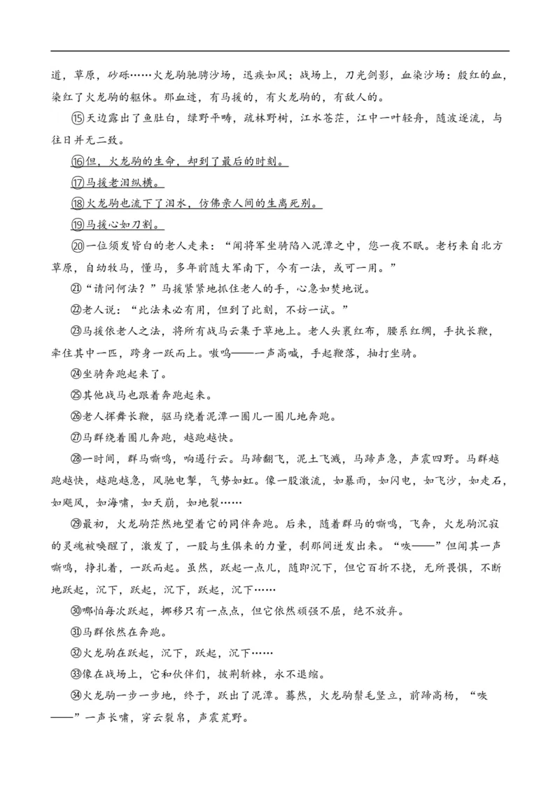 重点难点05小说阅读（七大考点七种技巧）（全国通用）（原卷版）_120中考语文全套复习_中考语文复习总复习_二轮复习资料_完2024年中考语文专题练习（全国通用）_重点难点