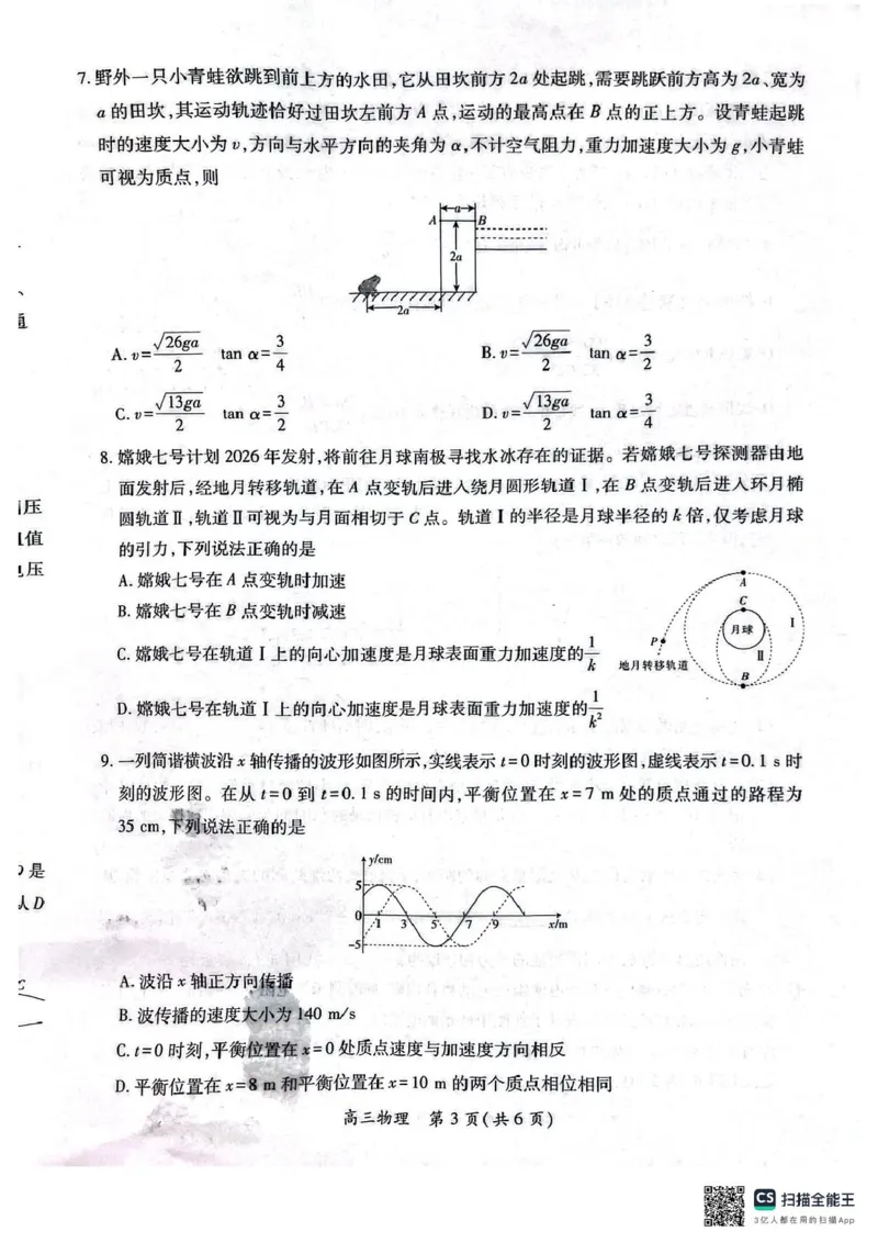 上进物理2025-03-1112.17_2025年3月_250312江西省上进联考2024-2025学年高三下学期3月联合检测（全科）_江西省上进联考2024-2025学年高三下学期3月联合检测物理