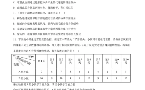 精品解析：山东省泰安市2021年中考生物试题（原卷版）_中考真题_8.生物中考真题2015-2024年_2021中考生物真题64份_2021山东省_精品解析：山东省泰安市2021年中考生物试题