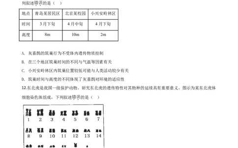 精品解析：北京市2020年八年级中考生物试题（原卷版）_中考真题_8.生物中考真题2015-2024年_2020生物真题74份_2020年中考真题精品解析生物（北京卷）精编word版
