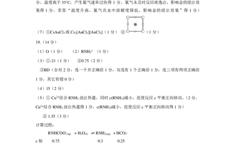 2025届大湾区一模高三化学参考答案及评分细则_2025年1月_2501142025届广东省大湾区普通高中毕业年级联合模拟考试(一)（全科）