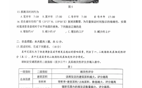 2025届福建省莆田市高三下学期第二次质量检测地理试题_2025年3月_250309福建省莆田市2025届高中毕业班第二次教学质量检测（全科）_莆田市2025届高中毕业班第二次教学质量检测地理