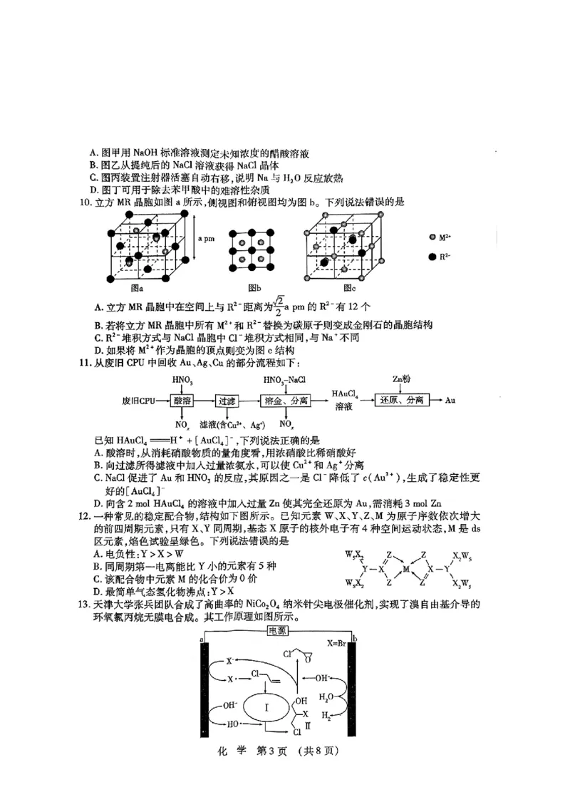 2025年东北三省四市教研联合体高考模拟试题（二）化学_2025年5月_2505112025年东北三省四市教研联合体高考模拟试题（二）（全科）